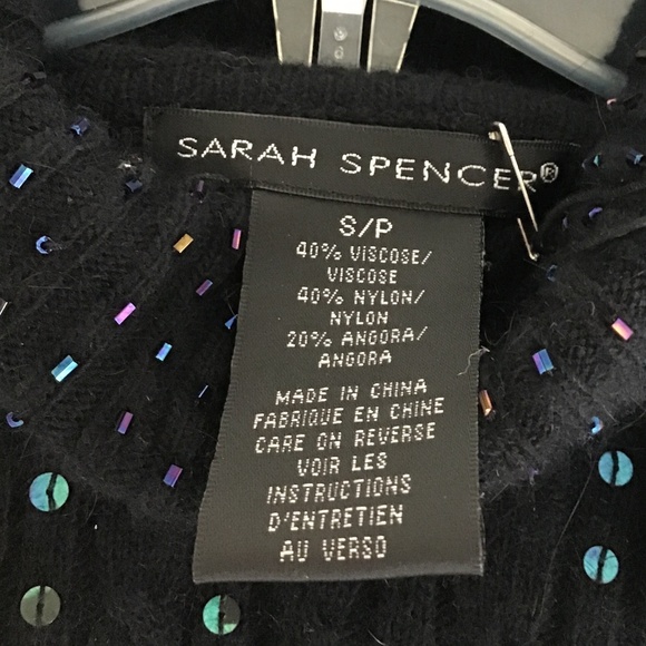 Black turtleneck sweater with sequins size S - Picture 7 of 7